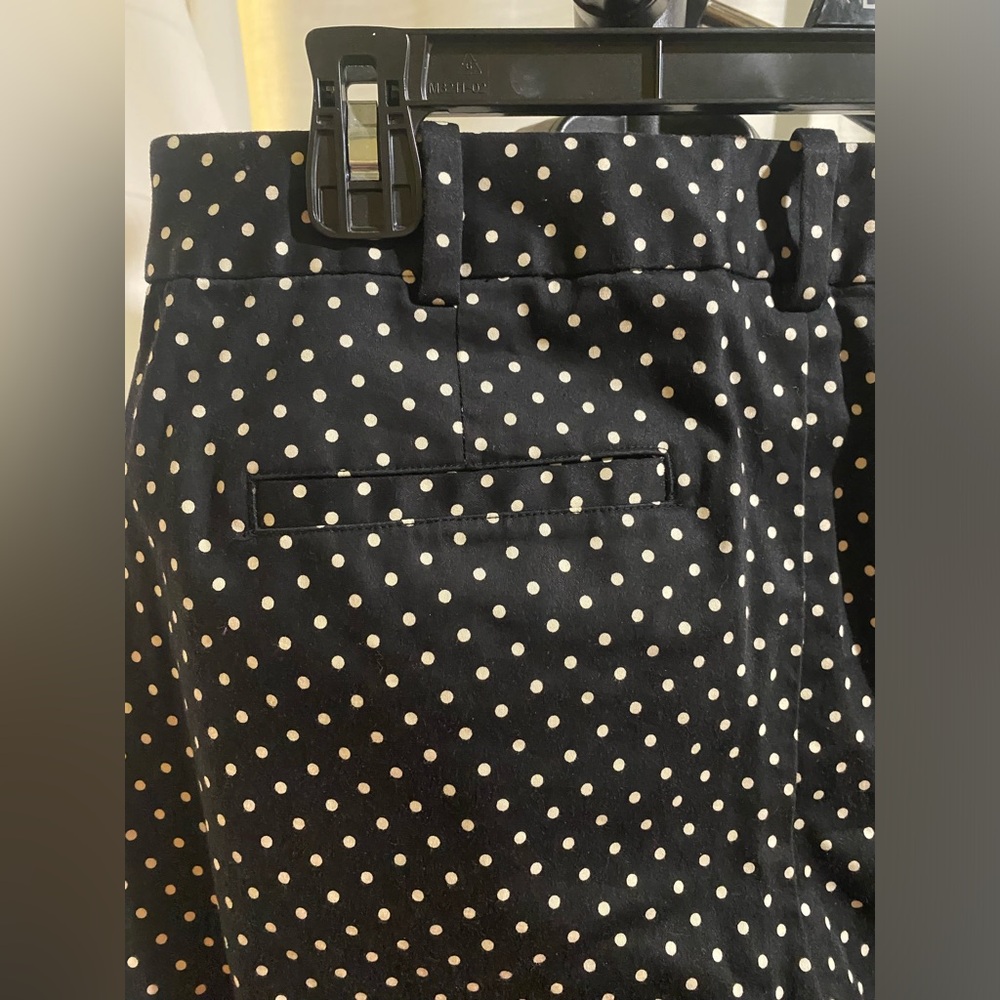 Ralph Lauren Black Polka Dot Cropped Pants